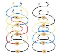SUPERFINDINGS 10 pulseras de girasol hechas a mano, pulseras de relación a juego, pulseras de relación de larga distancia, regalos de cumpleaños para mejores amigos, pareja, familia, mujeres y
