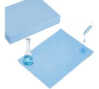 SUPERFINDINGS 100 unidades de manteles absorbentes de laboratorio 35 x 25,5 cm 13,8 x 10 pulgadas, alfombrilla de succión rectangular para productos químicos y manchas, parte trasera antideslizante