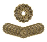 SUPERFINDINGS 12 arandelas redondas de latón para placa trasera, junta de bronce antiguo de 1.26 pulgadas, accesorios clásicos de muebles para decoración de cajones, aparadores, armarios