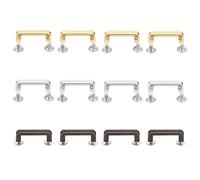 SUPERFINDINGS 12Juego 3colores Metal Bolsa Correa Conector Cierre Bolsa Suspensión Cierres Anclaje Puente Tornillos DIY Manualidades Cuero Fabricación Monederos Clip Suspensión Bolsa Aleación Zinc