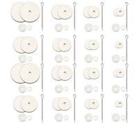 SUPERFINDINGS 180 piezas de 8 tamaños para articulaciones de muñeca de madera y discos de paneles de fibra 8 24 mm, articulaciones giratorias, pasador dividido para muñecas Amigurumi gancho oso DIY