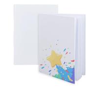 SUPERFINDINGS 2 libras cartonadas en blanco 15,2 x 20,7 cm, 24 páginas, cuadernos, diseño de encuadernación rígida, ideal para escribir y leer y dibujar libro de visitas, crea tu propio libro de
