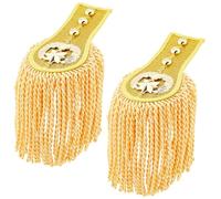 SUPERFINDINGS 2 Unidades Oro Cosplay Ringmaster Hombro Borla Hombro Uniforme Fringe Hombro Cadena de Enlace Dorado Epaulet Hombro Broche Epauletten Ropa Decoración