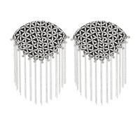 SUPERFINDINGS 2 unids borla hombro plata/oro broche hombro alfiler charretera hombros retro rhinestone hombro insignia punk charreteras borla desmontable charreteras, 190x125x5mm, strass + poliéster +