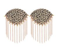 SUPERFINDINGS 2 unids borla hombro plata/oro broche hombro alfiler charretera hombros retro rhinestone hombro insignia punk charreteras borla desmontable charreteras, 190x125x5mm, strass + poliéster +