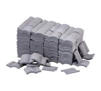 SUPERFINDINGS 200 mini tejas de techo para casa de muñecas, arcilla polimérica gris, azulejos en miniatura, suministros de construcción para manualidades, proyectos, cobertizos, cocina, jardín, techos