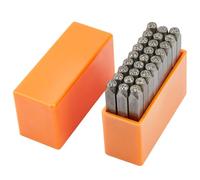 SUPERFINDINGS 27PCS 3mm Cursive Font Stamp Juego Punzones Letras Acero Al Carbono Artistic Capital AZ Leather Craft Stamp Jewelry Metal Stamping Tools para Imprimir Metal Madera Plástico Cuero