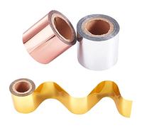 SUPERFINDINGS 3 rollos de papel de estampación en caliente, 3 colores, papel de lámina de transferencia de calor, 32.8 yardas x 4.1 cm, rollos de papel de aluminio para bricolaje, tarjetas de álbumes de recortes, proyectos de manualidades