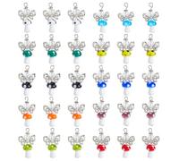 SUPERFINDINGS 30 piezas 10 colores seta alas de ángel colgantes colgantes colgantes coloridos seta alas de ángel abalorios 30/37 mm DIY lindo colgante adorno para collar pulsera diámetro 2 mm, 29