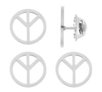 SUPERFINDINGS 4 agujas de solapa de paz de platino con símbolo de la paz, broche de solapa de acero inoxidable 304, broche de paz de metal, agujas de solapa, para hombres, mujeres, ropa, bolsos,