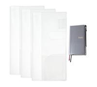 SUPERFINDINGS 4 fundas transparentes para semanas, 8,2 x 7,8 pulgadas, PVC, funda protectora para libros, resistente al polvo, impermeable, para libros