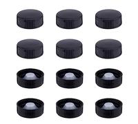 SUPERFINDINGS 40Pcs Tapones de Rosca de Sello de Polietileno Tapas de Plástico para Growler Tapas de Cono de Polietileno Negro Tapas de Botella de Tapón Interno Diámetro Interior:32mm