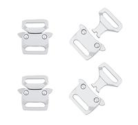 SUPERFINDINGS 4paquete Broches Pulsera Supervivencia con Clip Liberación Lateral Aleación de Paracord DIY Accesorios Artesanales