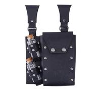 SUPERFINDINGS - Bolsa para cinturón de alquimia medieval con 2 frascos de cristal corcho, de piel sintética, retro - Bolsa para botella, bolsa lateral Wizard para disfraz vikingo renacentista