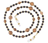 SUPERFINDINGS Cadena de cristal para gafas, con cuentas de ojo de tigre, soporte de cuerda para gafas con cierre de pinza de langosta, cadenas para gafas de sol para mujeres, niñas y hombres