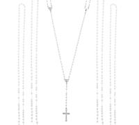 SUPERFINDINGS Chapelet de Mariage avec Croix Lazo Para Boda Imitation Perle de Mariage Lasso de Mariage Chapelet de Perles Lazo de Bodas Para Los Novio Lasso pour Cerémonie de Mariage Longueur:3.2m