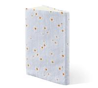 SUPERFINDINGS Cubierta para libro A5, 21 x 16 cm, lavable, reutilizable, cubierta de libro de bolsillo, azul, tela suave, hecha a mano, cubierta decorativa para los amantes de los libros