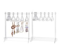 SUPERFINDINGS Exhibidores de Aretes de Acrílico Soporte de Exhibición de Aretes de Suspensión Transparente con 8 Perchas para Exhibición de Joyas Suministros Exhibición de Aretes Colgantes