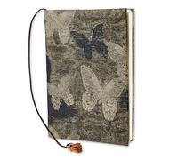 SUPERFINDINGS Funda para libro A5, diseño de mariposa, de tela, libro de bolsillo, funda protectora A5, cuaderno, planificador, diario, portadas para tapa dura, libro de texto, lector, amante