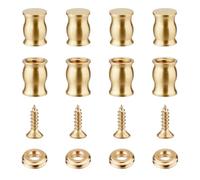 SUPERFINDINGS Juego de 4 patas de latón para tabla de cortar, 12,5 x 17 mm, almohadillas de latón, para utensilios de cocina y todo tipo de muebles