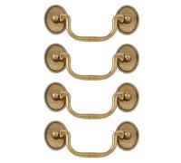 SUPERFINDINGS Juego de 4 tiradores de cajón vintage con tirador de 3,5 (1) cm, centro de agujero de aleación de bronce antiguo, tiradores decorativos para armario de cocina, mesita de noche