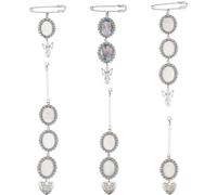 SUPERFINDINGS Juego de 6 dijes de fotos de gorra de graduación 2026 y broche conmemorativo de bricolaje con cabujones de cristal para gorra de graduación, borla, decoración de ramo de boda