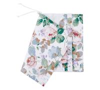 SUPERFINDINGS Protector de libro de tela A5, cubierta protectora blanca rectangular para álbum de recortes con estampado floral, funda protectora para tapa dura
