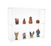 SUPERFINDINGS Vitrina de Acrílico de 2 nivel Vitrina Transparente para Figuras Funko Pop Caja de Almacenamiento Organizador para Colecciones Soporte de Exhibición 30.5x9.5x26.5 cm