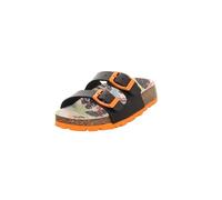 Superfit Fussbettpantoffel, Sandalias Niños, Negro Naranja 0080, 25 EU