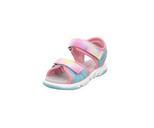 Superfit Pebbles 7510 - Sandalia, color verde claro y rosa