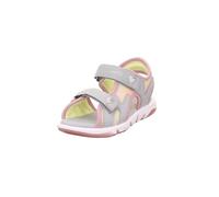 Superfit Sandalia para niña Pebbles, Gris claro, Rosa 2500., 28 EU Weit