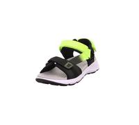 Superfit Sandalia para niños Criss Cross 1-000580, Negro Amarillo 0010, 36 EU