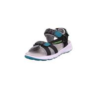 superfit Sandalias cruzadas para niños, Negro y verde 0000, 34 EU