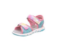 SUPERFIT Sandalias 'PEBBLES' turquesa / amarillo / rosa / rosa claro 33 EUR