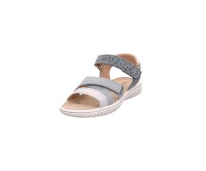 Superfit Sparkle Sandalia, verde claro/plata 7510, 28 EU