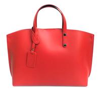 Superflybags - Bolso de mujer de auténtica piel lisa modelo Consuelo 2 en 1, fabricado en Italia Rojo Size: XL