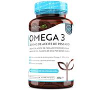 Superfuerza Omega 3 Capsulas 2000mg - 240 Capsulas Blandas de Gel Omega-3. Máxima Concentración de DHA 440mg y EPA 660mg. Concentrado Aceite de Pescado para Colesterol - 4 Meses de Omega3 - Nutravita