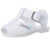 Superga 1200-cotj, Sandalias para Niños Forma de T con Puntera Unisex, Blanco (900 White), 22 EU