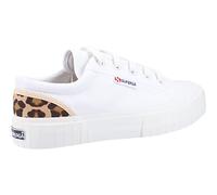 Superga 2630 Stripe Pad Leopard - Zapatillas Deportivas para Mujer, Color Blanco/Leopardo 4, Blanco (White Leopard), 37 EU