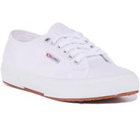 SUPERGA 2750 Cotu Unisex Cordones Informal Lona Zapatillas En Blanco Talla 3-13