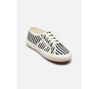 Superga Tenis unisex con estampado de rayas 2750 para adultos, Blanco/azul (Off White/Navy), 8.5 Women/7 Men