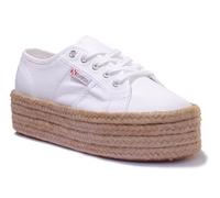 SUPERGA 2790 Cotropew Suela Plataforma con Cuerda Alrededor En Rosa Talla UK 2-