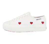 Superga 3740 Plataforma Corazones Material Vegano Ligero Zapatillas Low Dama
