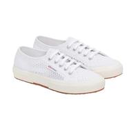 Superga Tenis unisex de malla 2750 para adultos, Blanco, 10 Women/8.5 Men