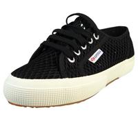 Superga Tenis unisex de malla 2750 para adultos, Negro -, 6.5 Women/5 Men