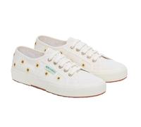 Superga Tenis unisex para adultos 2750 bordado de lino y girasol, Blanco Avorio, 6.5 Women/5 Men