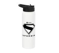 Supergirl 2026 Black Shield Stainless Steel Insulated Water Bottle