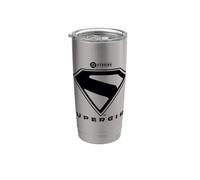 Supergirl 2026 Black Shield Vaso térmico de acero inoxidable de doble pared