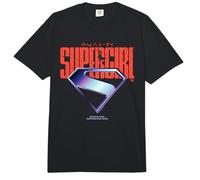 Supergirl 2026 Chrome S-Shield Logo and Text Comfort Colors Adult Heavyweight T-Shirt
