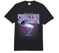 Supergirl 2026 Chrome S-Shield Logo and Text Gradient Comfort Colors Adult Heavyweight T-Shirt